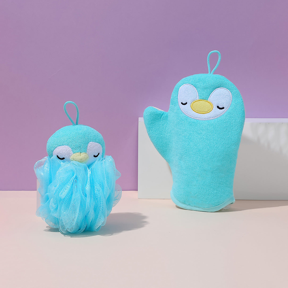 Gant et fleur de douche animal