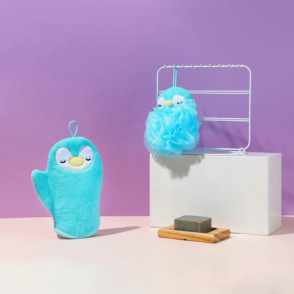 Gant et fleur de douche animal