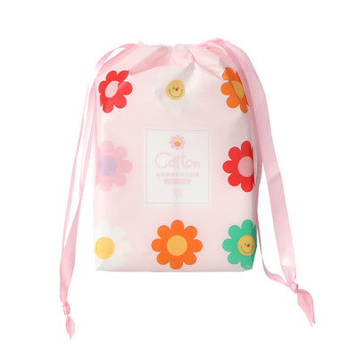 Cotons visage avec pochette - 100 pcs