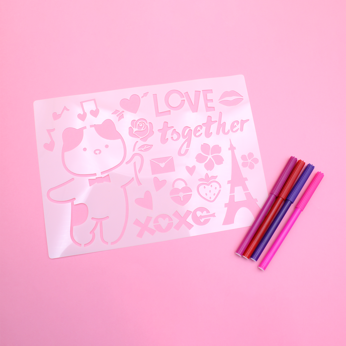 Sac à colorier avec 4 marqueurs - Mini Family Valentines Day Series