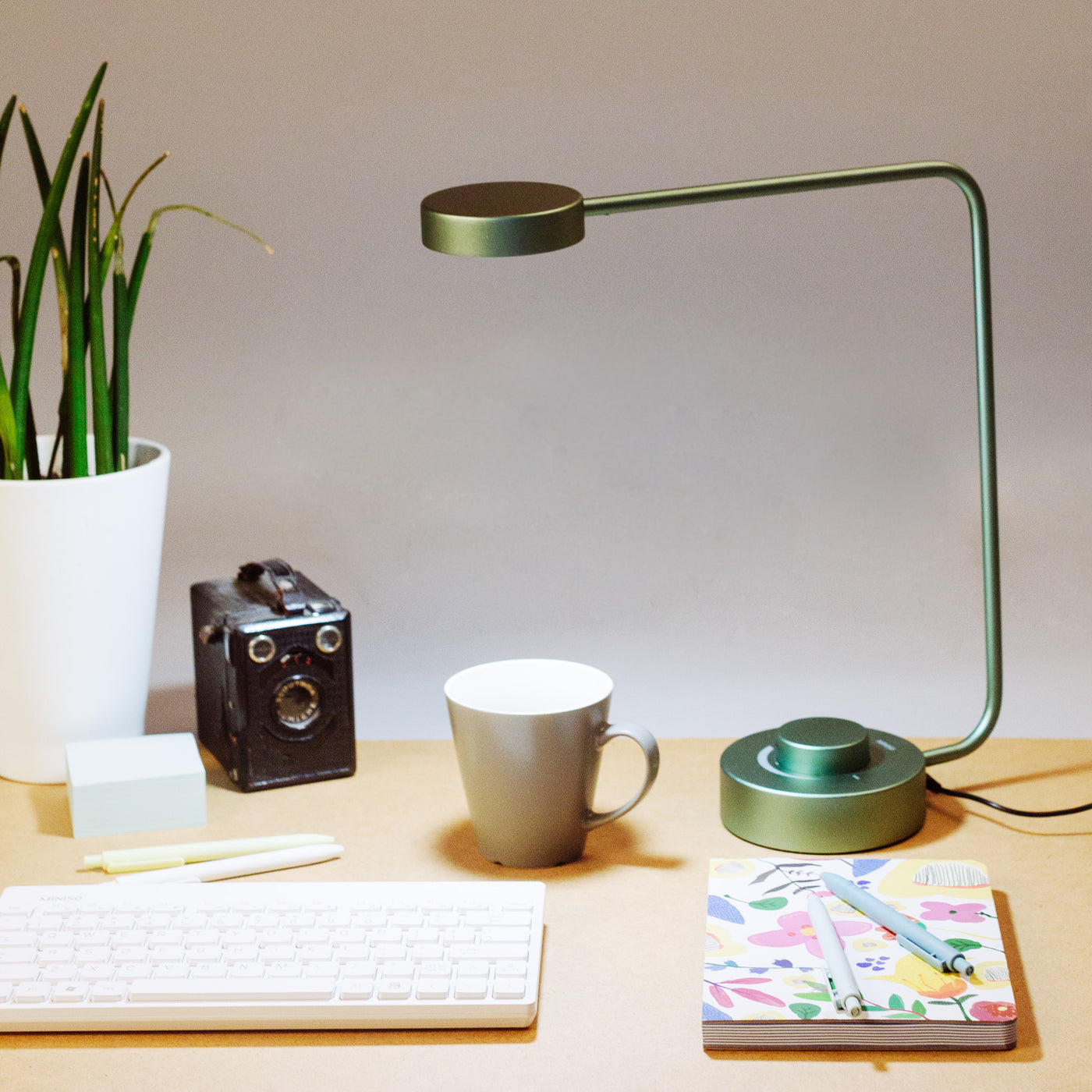 Lampe de bureau verte