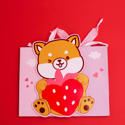 Sac Cadeau Moyen Shiba - Mini Family Valentine's Day Series